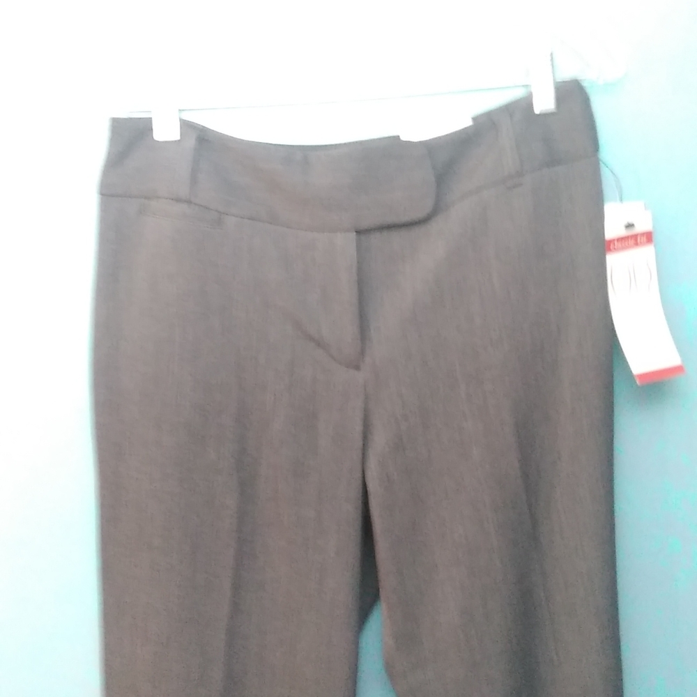 Rafaella Form+ Function Classic Fit 8P in Graphite Slacks/Dress Pants NWT